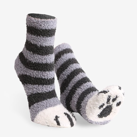 P/S 6 pairs Pack! Cat Paw Fuzzy/Soft/Cozy Mini-Crew Socks·Sleeping·ComfyLuxe - Picture 4 of 7